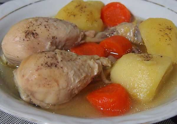 Boiled chicken